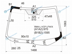 RM4-L-VCP LFWX Стекло лобовое HONDA CR-V RM1RM4 12-17