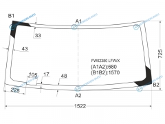 FW02380 LFWX Стекло лобовое HONDA ELEMENT 03-11