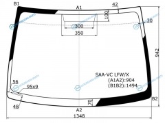 SAA-VC LFWX Стекло лобовое HONDA FITJAZZ 01-07