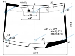 SJD-L LFWX Стекло лобовое HONDA FR-V 04-09