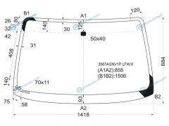 3967AGNV1P LFWX Стекло лобовое HONDA HR-V 35D 98-05