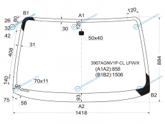 3967AGNV1P-CL LFWX Стекло лобовое HONDA HR-V 35D 98-05