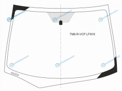 TM8-R-VCP LFWX Стекло лобовое HONDA INSIGHT HBK 09-14