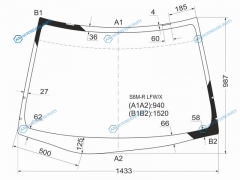 S6M-R LFWX Стекло лобовое HONDA INTEGRA 01-06