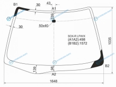 SOX-R LFWX Стекло лобовое HONDA LAGREAT 99-04