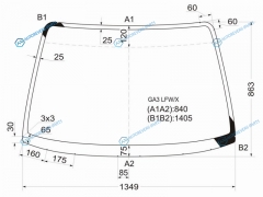 GA3 LFWX Стекло лобовое HONDA LOGO 35D HBK 96-01