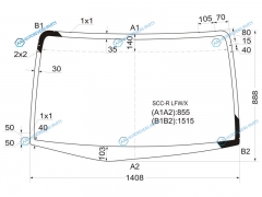 SCC-R LFWX Стекло лобовое HONDA MOBILIOMOBILIO SPIKE 01-08