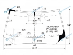 39C1AGNBLV Стекло лобовое HONDA PILOT 08-15