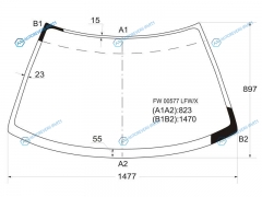 FW00577 LFWX Стекло лобовое HONDA PRELUDE 87-91