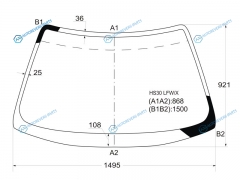 HS30 LFWX Стекло лобовое HONDA PRELUDE 96-00