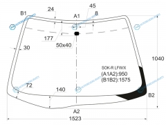 SOK-R LFWX Стекло лобовое HONDA SABERINSPIRE 98-03