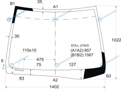 S7A-L LFWX Стекло лобовое HONDA STREAM 00-06