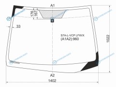 S7A-L-VCP LFWX Стекло лобовое HONDA STREAM 00-06