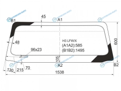 H3 LFWX Стекло лобовое HUMMER 05-10