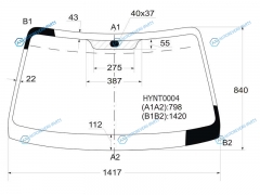 HYNT0004 Стекло лобовое HYUNDAI ACCENT (сборка Россия) 45D 00-12VERNA 345D 00-06