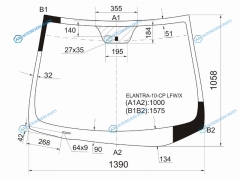 ELANTRA-10-CP LFWX Стекло лобовое HYUNDAI ELANTRAAVANTE 10-16