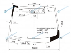 SPG-4149AGNBLV LFWX Стекло лобовое HYUNDAI ELANTRAAVANTE 10-16