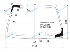 ELANTRA-91 LFWX Стекло лобовое HYUNDAI ELANTRAAVANTE 4D 91-95
