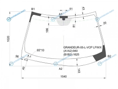 GRANDEUR-05-L-VCP LFWX Стекло лобовое HYUNDAI GRANDEURAZERA 05-11