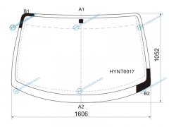 HYNT0017 Стекло лобовое HYUNDAI H1-STAREX 97-07