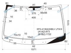 SPG-4136AGNBLV LFWX Стекло лобовое HYUNDAI H1-STAREXGRAND STAREXI800 07-
