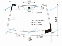HYU-I20-L-CP LFWX Стекло лобовое HYUNDAI I20 35D HBK 09-14