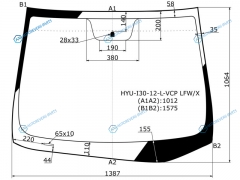 HYU-I30-12-L-VCP LFWX Стекло лобовое HYUNDAI i30 5D HBKWGN 12-17