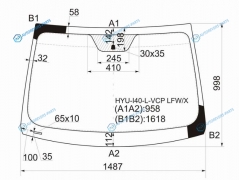 HYU-I40-L-VCP LFWX Стекло лобовое HYUNDAI i40 (Корейская сборка) 45D 11-