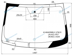4146AGNBLV LFWX Стекло лобовое HYUNDAI i40 (Российская сборка) 45D 11-