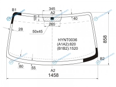 HYNT0036 Стекло лобовое HYUNDAI PorterH100 04-