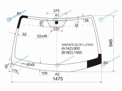 SANTAFE-05-CP-L LFWX Стекло лобовое HYUNDAI SANTA FE 06-12