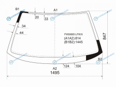 FW00665 LFWX Стекло лобовое HYUNDAI SONATA 88-93