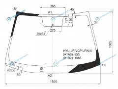 HYU-LF-VCP LFWX Стекло лобовое HYUNDAI SONATA LF 15-19