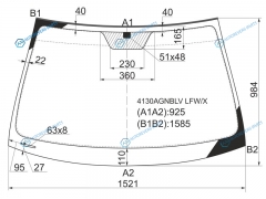 4130AGNBLV LFWX Стекло лобовое HYUNDAI SONATA NF V 04-10