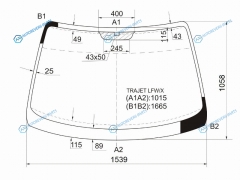 TRAJET LFWX Стекло лобовое HYUNDAI 00-08
