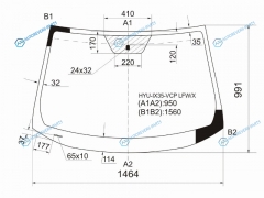 HYU-IX35-VCP LFWX Стекло лобовое HYUNDAI TUCSONIX35 10-15