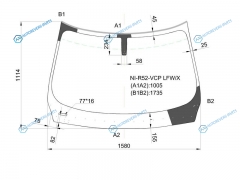 NI-R52-VCP LFWX Стекло лобовое INFINITI JX35QX60NISSAN PATHFINDER R52 13-