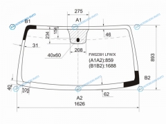 FW02391 LFWX Стекло лобовое INFINITI QX56 04-10NISSAN ARMADA 03-16NISSAN TITAN 04-15