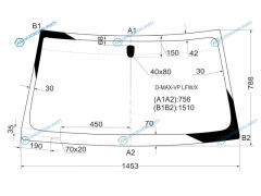 D-MAX-VP LFWX Стекло лобовое ISUZU D-MAX 24D PICK-UP 02-12