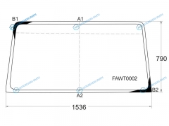 FAWT0002 Стекло лобовое ISUZU ELF 93-03 выс. каб. FAW 1041 06-