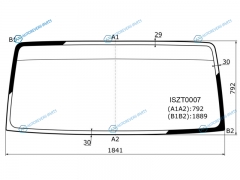 ISZT0007 Стекло лобовое ISUZU ELF NPRNQR3.55.2 (сб. Россия ЕВРО 3)NISSAN ATLAS H42 06-