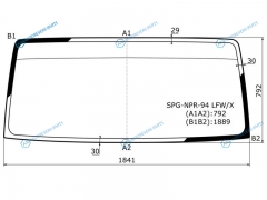 SPG-NPR-94 LFWX Стекло лобовое ISUZU ELF NPRNQR3.55.2 (сб. Россия ЕВРО 3)NISSAN ATLAS H42 06-