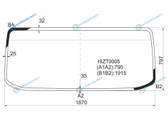 ISZT0005 Стекло лобовое ISUZU ELF NPRNQR7.59.5 (сб. Россия)GMC W35W45W55 06-