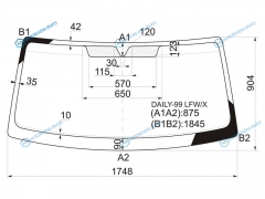 DAILY-99 LFWX Стекло лобовое IVECO DAILY II 99-14RENAULT MASTER 97-10OPEL MOVANO 98-10