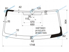 IVET0001 Стекло лобовое IVECO DAILY II 99-14RENAULT MASTER 97-10OPEL MOVANO 98-10