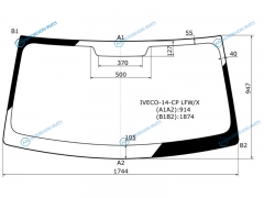 IVECO-14-CP LFWWX Стекло лобовое IVECO DAILY VI 14-