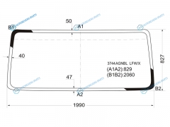 3744AGNBL LFWX Стекло лобовое IVECO EURO CARGO 03-