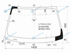 X-TYPE-03 LFWX Стекло лобовое JAGUAR X-TYPE 45D 01-05