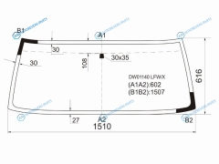 DW01140 LFWX Стекло лобовое JEEP CHEROKEE 84-01