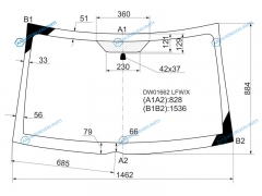 DW01662 LFWX Стекло лобовое JEEP COMPASS 06-16